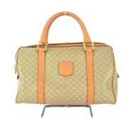 Celine Vintage Pre-owned Canvas handvskor Beige, Dam