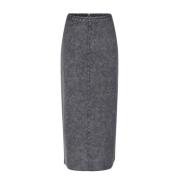 Samsøe Samsøe Sadevin Maxi Jersey Kjol Gray, Dam