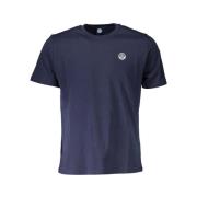 North Sails Bl Bomull T-shirt med Logodetalj Blue, Herr