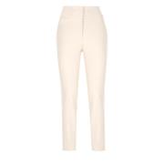 Peserico Ivory Bomullsblandning Byxor med Fickor Beige, Dam