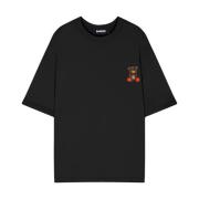 Barrow Svart Crew Neck T-shirt Teddy Black, Herr