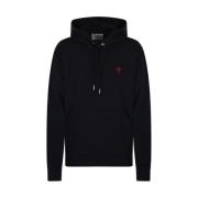 Ami Paris Heart Hoodie Black, Herr