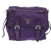 Prada Vintage Pre-owned Tyg prada-vskor Purple, Dam