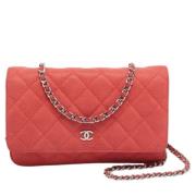 Chanel Vintage Pre-owned Laeder plnbcker Pink, Dam