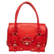 Versace Pre-owned Pre-owned Laeder axelremsvskor Red, Dam