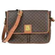 Celine Vintage Pre-owned Canvas axelremsvskor Brown, Dam