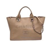 Chanel Vintage Pre-owned Laeder chanel-vskor Beige, Dam