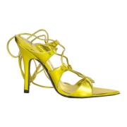 The Attico Renee Laminerade Sandaler Yellow, Dam