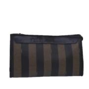 Fendi Vintage Pre-owned Canvas kuvertvskor Black, Dam