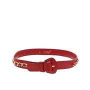 Chanel Vintage Pre-owned Laeder skrp Red, Dam