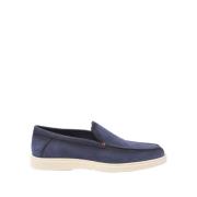 Santoni Läder Loafers Blue, Herr