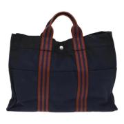 Hermès Vintage Pre-owned Canvas handvskor Blue, Dam