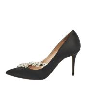 Manolo Blahnik Pre-owned Pre-owned Satin klackskor Black, Dam