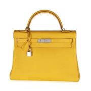 Hermès Vintage Pre-owned Laeder handvskor Yellow, Dam