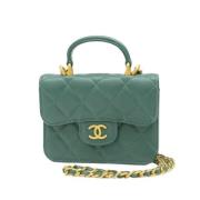 Chanel Vintage Pre-owned Laeder chanel-vskor Green, Dam