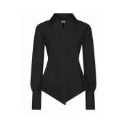 Dondup Elegant Slim Fit Skjorta med Modern Twist Black, Dam