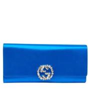 Gucci Vintage Pre-owned Tyg kuvertvskor Blue, Dam