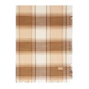 Max Mara Weekend Rutig Ull Kashmir Halsduk Brown, Dam