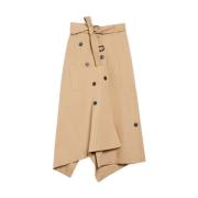 Max Mara Weekend Trenchkjol Trendig och Unik Design Beige, Dam