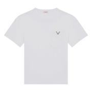 Valentino Garavani Kortärmad rund hals T-shirt White, Herr