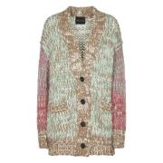 Roberto Collina Fuchsia Cardigan Sweaters Mouline Multicolor, Dam