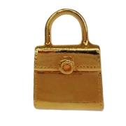 Celine Vintage Pre-owned Metall broscher Yellow, Dam