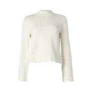 Twinset Stilren Stickad Topp White, Dam