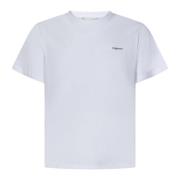 Coperni Vit Logotyp Tryck Bomull T-shirt White, Herr