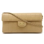 Chanel Vintage Pre-owned Laeder chanel-vskor Beige, Dam