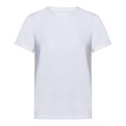 Khaite Vit Bomull Crewneck T-Shirt White, Dam