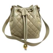 Chanel Vintage Pre-owned Laeder chanel-vskor Beige, Dam