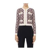 Elisabetta Franchi Cropped Cardigan Multicolor, Dam