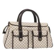 Celine Vintage Pre-owned Canvas handvskor White, Dam