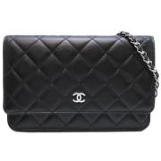 Chanel Vintage Pre-owned Laeder plnbcker Black, Dam