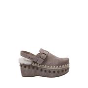 Mou Elefantgrå Back Strap Mule Brown, Dam