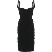 Mugler Svart Bustier Stil Klänning Black, Dam