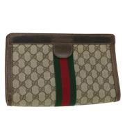 Gucci Vintage Pre-owned Canvas kuvertvskor Beige, Dam