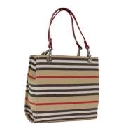 Burberry Vintage Pre-owned Canvas handvskor Beige, Dam