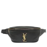 Yves Saint Laurent Vintage Pre-owned Laeder crossbodyvskor Black, Dam