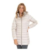 Save The Duck Quilted Hooded Reese Coat Beige, Dam