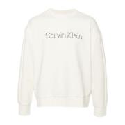 Calvin Klein Skuggpräglad logotröja Beige, Herr