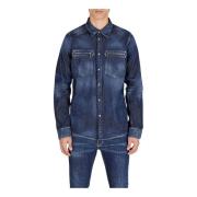 Dsquared2 Stiliga Skjortor Kollektion Blue, Herr