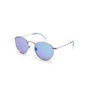 Maui Jim Pukaua B667-17B Shiny Silver W/Blue & Green Sunglasses Gray, ...