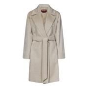 Max Mara Beige Cashmere Short Wrap Coat Beige, Dam