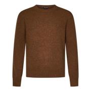 Tom Ford Lyxig Brun Crewneck Sweater Aw24 Brown, Herr