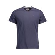 Tommy Hilfiger Blå Bomull Herr T-shirt Broderad Logotyp Blue, Herr