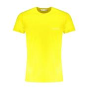 Trussardi Gul Bomull T-shirt Tryckt Design Yellow, Herr