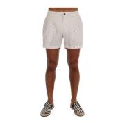 Dolce & Gabbana Herr Polka Dot Badshorts White, Herr