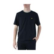 Lyle & Scott Klassisk Herr T-shirt Vår/Sommar Bomull Blue, Herr