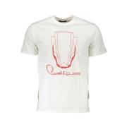 Cavalli Class Vit Bomull Logo Print T-shirt White, Herr